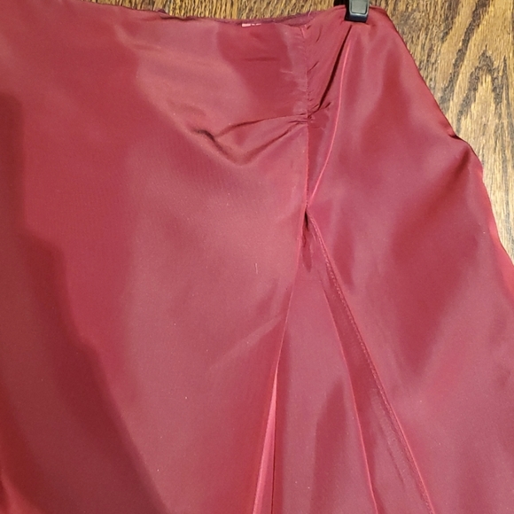 Beautiful MW Maroon Long A-Line Chiffon Skirt - Picture 5 of 8